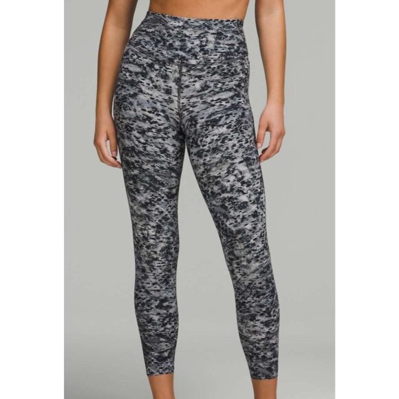 lululemon athletica Pants - Lululemon Base Pace High-Rise Tight 25" Estuary Grey Multi Leggings Women's 4
